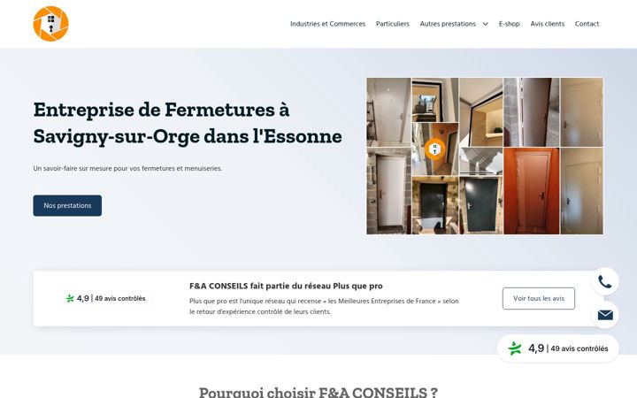 Screenshot of fermetures-automatismes.fr