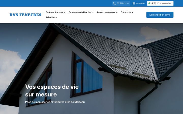 Screenshot of fermetures-dns-maiche.fr