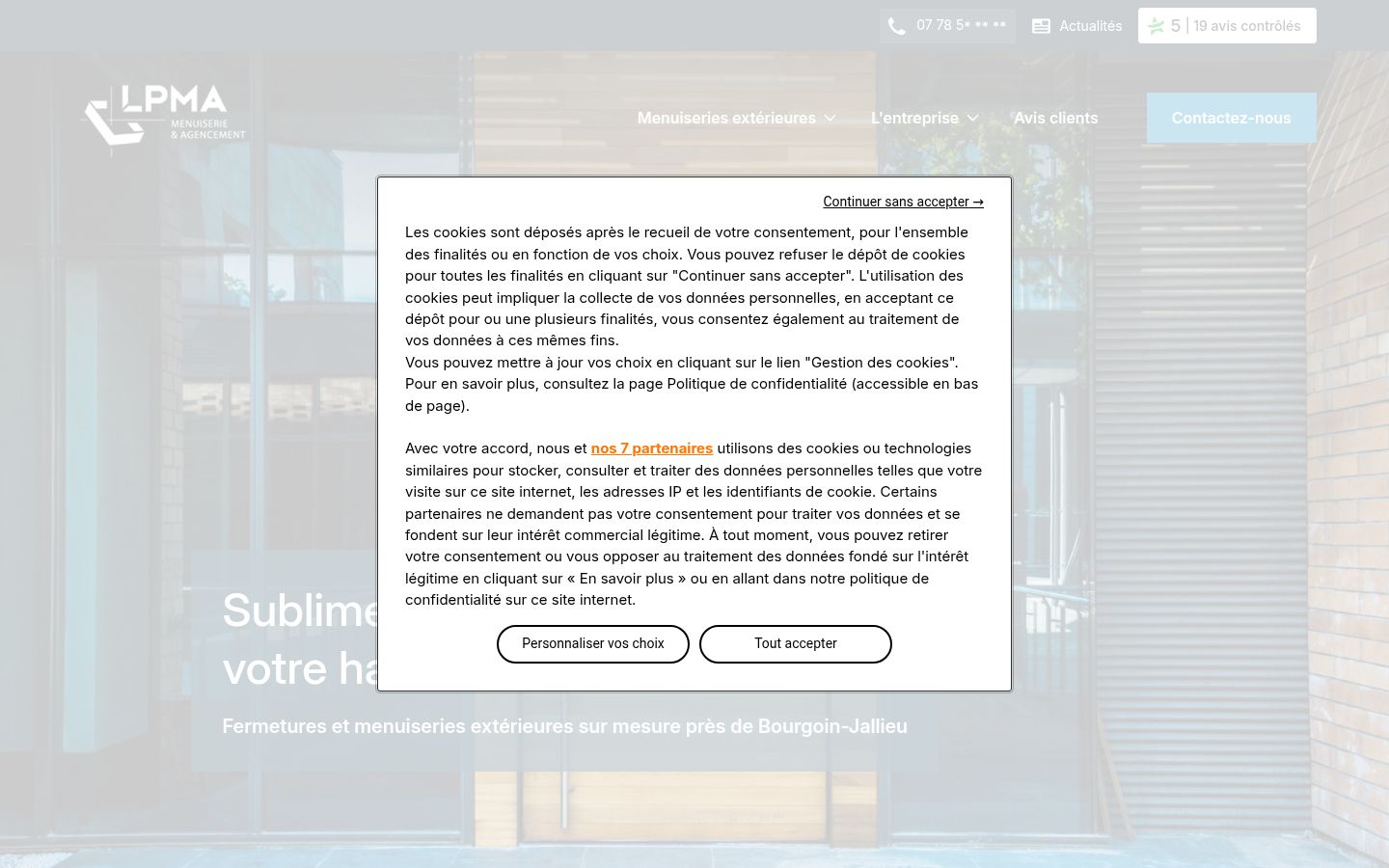 Screenshot des Einwilligungsbanners vor jeglicher Interaktion