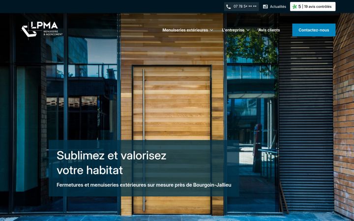 Screenshot of fermetures-lpma.fr