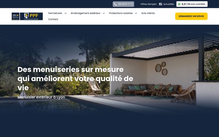 Screenshot of fermetures-ppf.fr