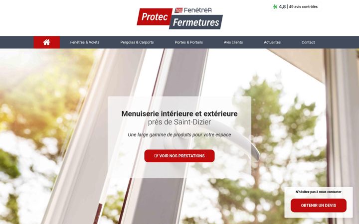 Screenshot of fermetures-protec.fr