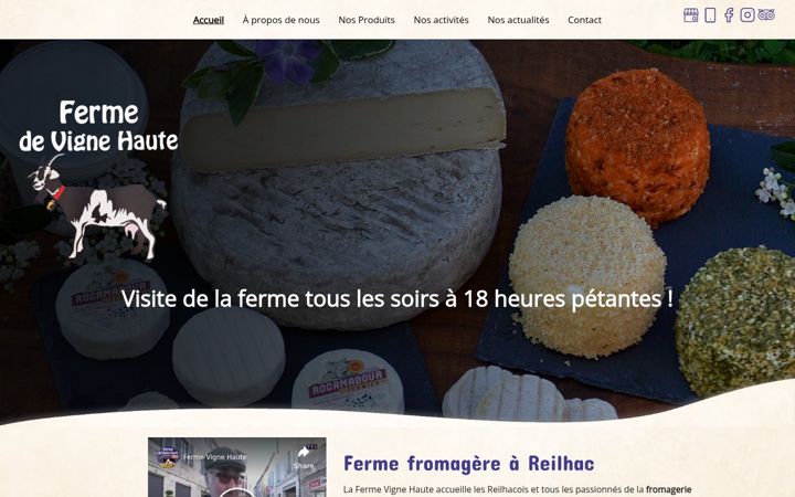Screenshot of fermevignehaute.com