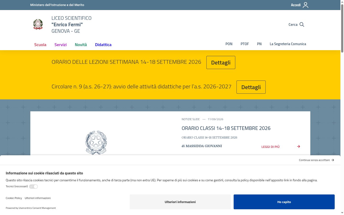 Skjermbilde av samtykkebanneret slik det vises før noen interaksjon