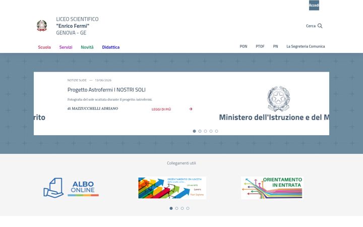 Screenshot of fermi.edu.it