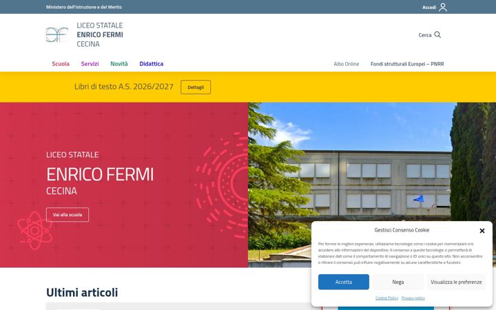 Screenshot of fermicecina.edu.it