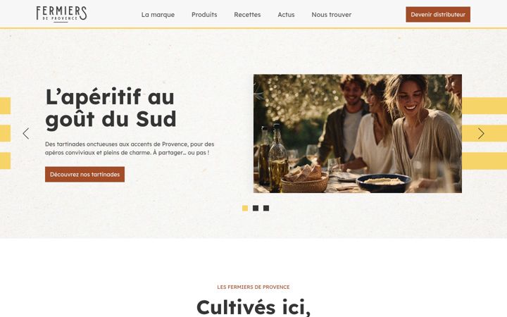 Screenshot of fermiersdeprovence.fr