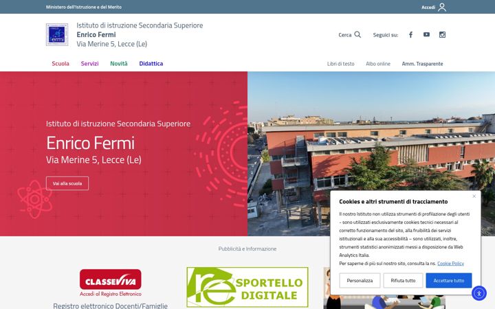 Screenshot of fermilecce.edu.it
