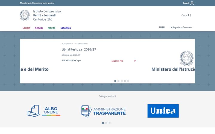 Screenshot ta' fermileopardicenturipe.edu.it