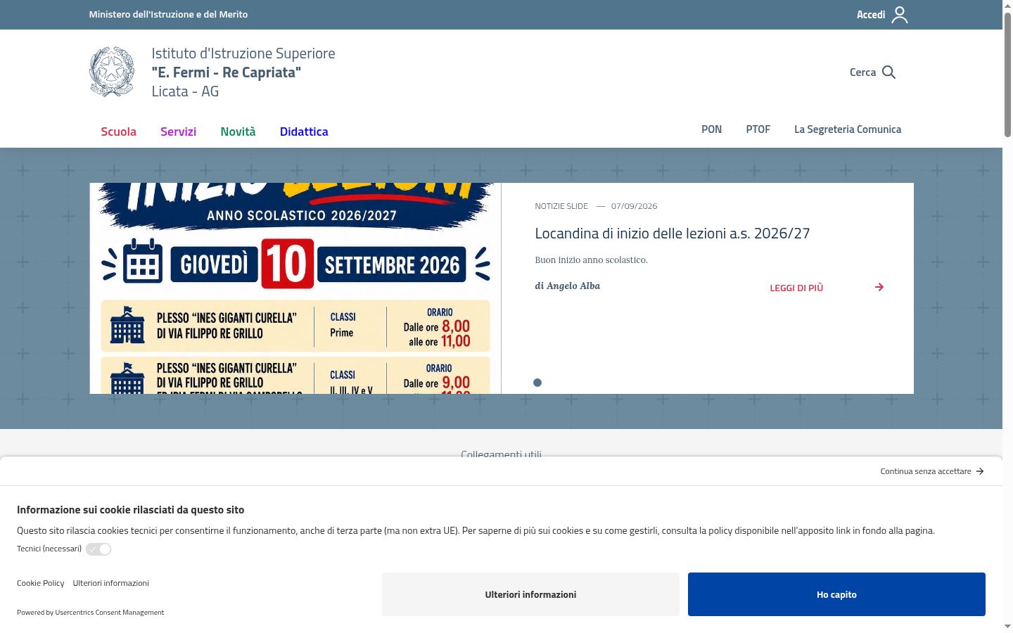Screenshot tal-banner tal-kunsens muri qabel kwalunkwe interazzjoni