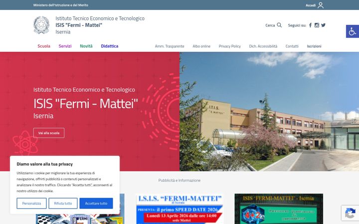 Screenshot ta' fermimattei.edu.it