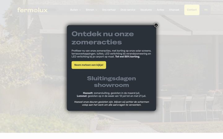 Screenshot of fermolux.be