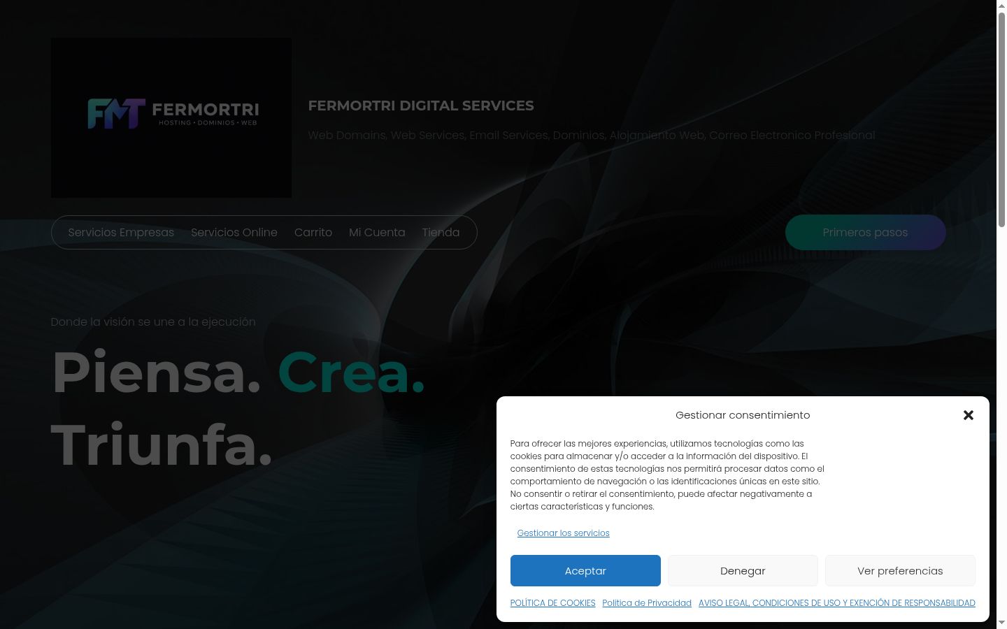Screenshot tal-banner tal-kunsens muri qabel kwalunkwe interazzjoni