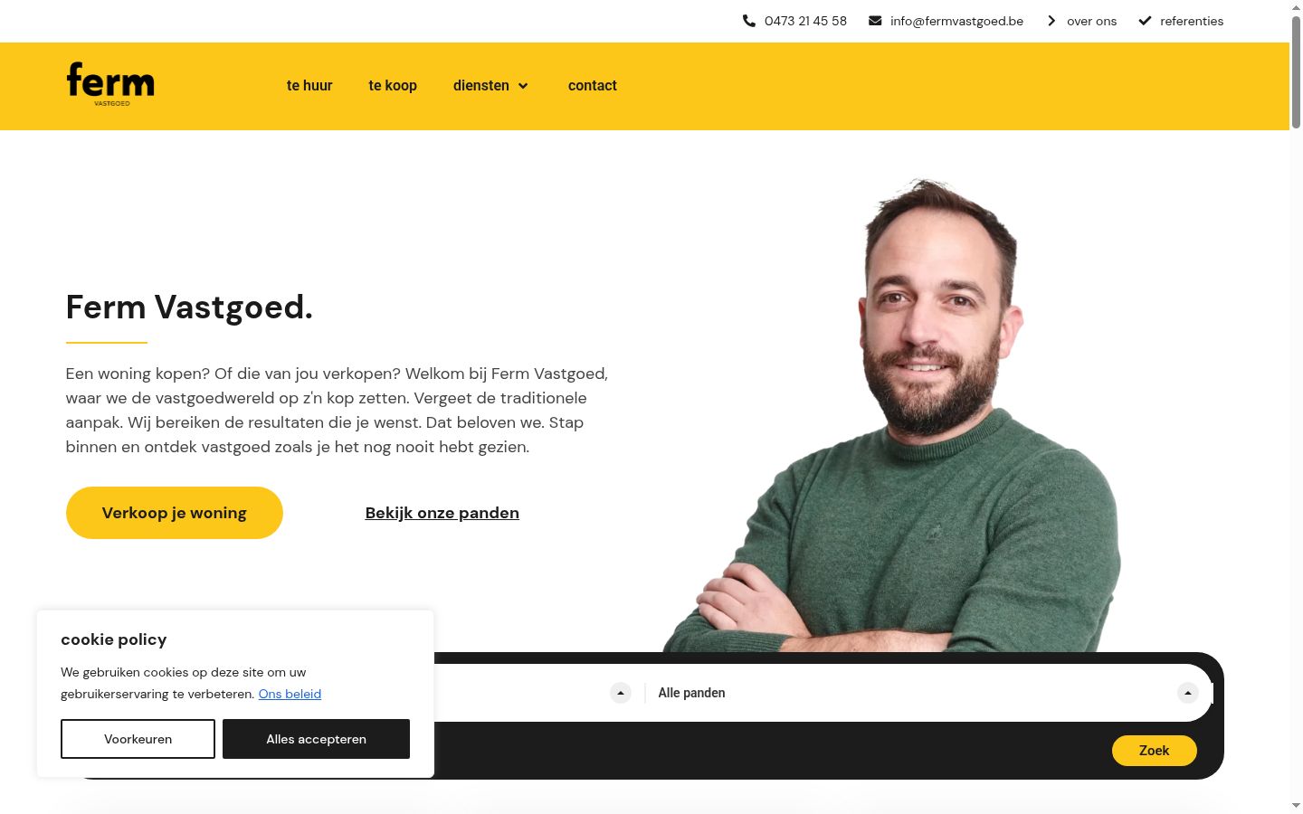 Screenshot tal-banner tal-kunsens muri qabel kwalunkwe interazzjoni