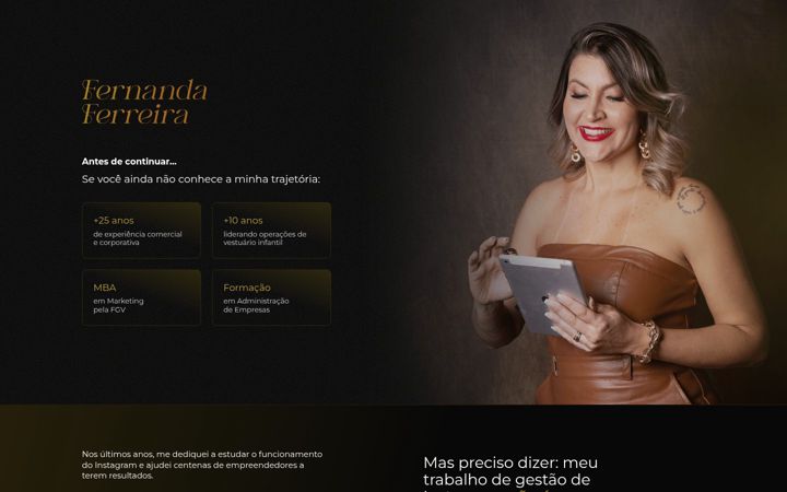 Screenshot of fernandaiferreira.com.br