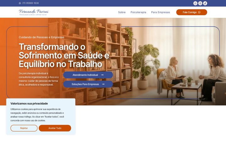 Ekrano kopija fernandapavoni.com.br