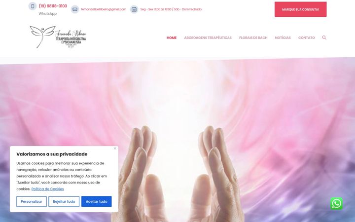 Screenshot of fernandaribeiroterapeuta.com