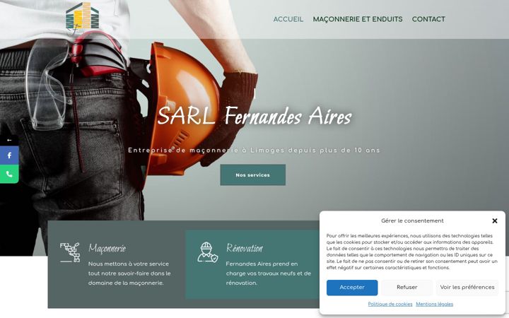 Screenshot of fernandesaires.fr