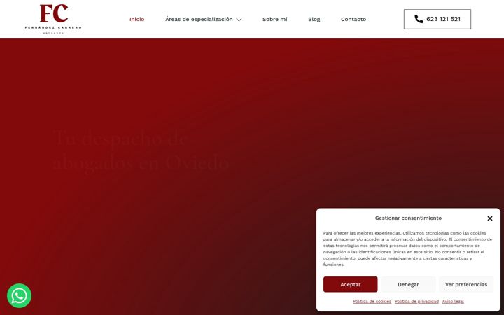 Screenshot of fernandezcarreroabogados.es