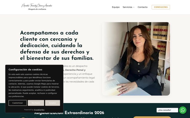Screenshot of fernandezcharroabogados.es