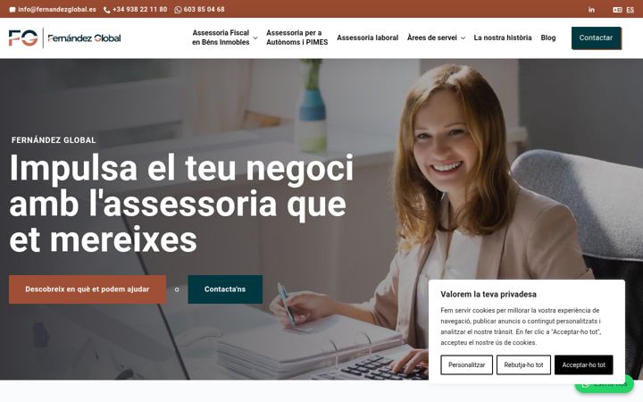 Snímek obrazovky fernandezglobal.es