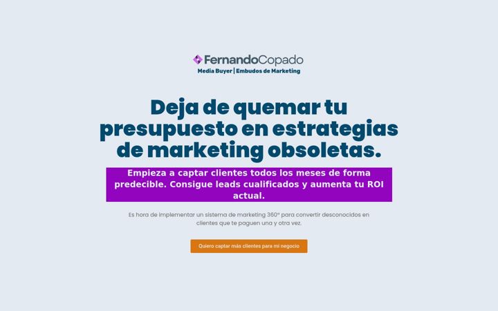 Zrzut ekranu fernandocopado.com