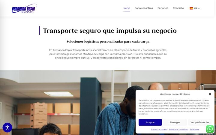 Screenshot of fernandoespintransporte.es