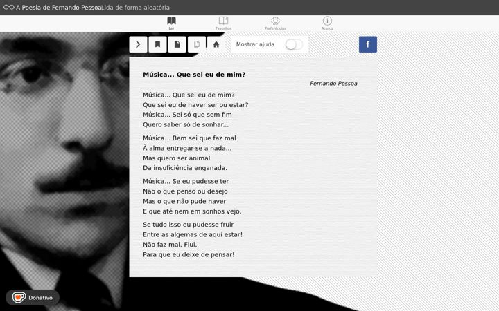 Screenshot of fernandopessoa.club