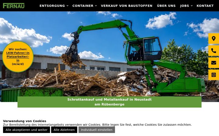 Screenshot of fernau-containerdienst.de