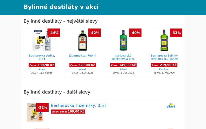 Screenshot of fernet-akce.cz