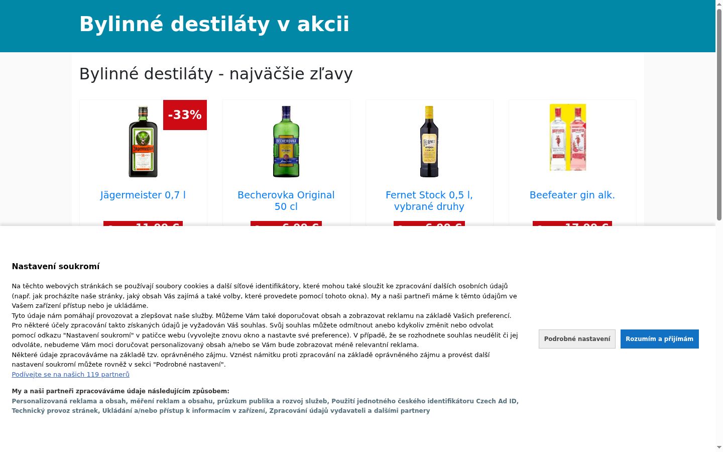Snímek obrazovky baneru souhlasu zobrazeného před jakoukoli interakcí