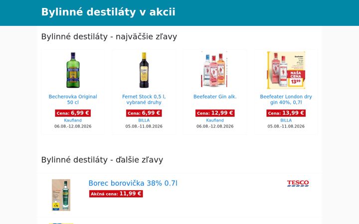 Screenshot of fernet-akcia.sk