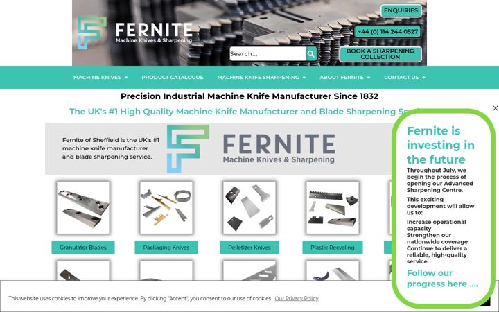 Screenshot ta' fernite.co.uk