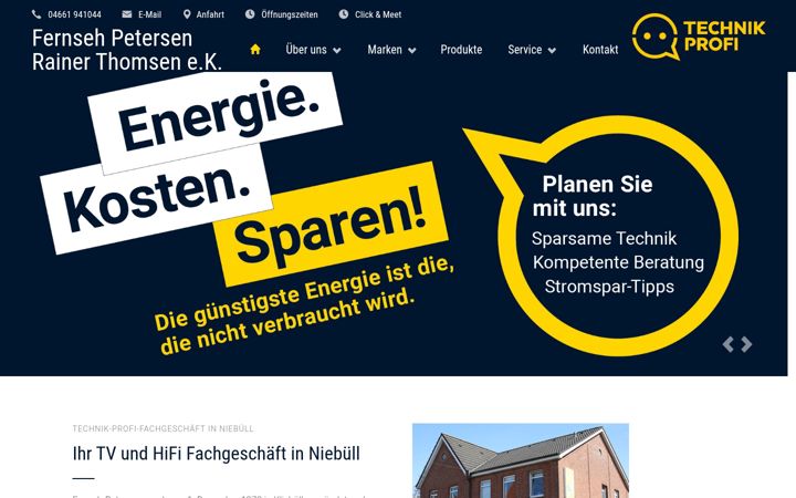 Screenshot of fernseh-petersen.de