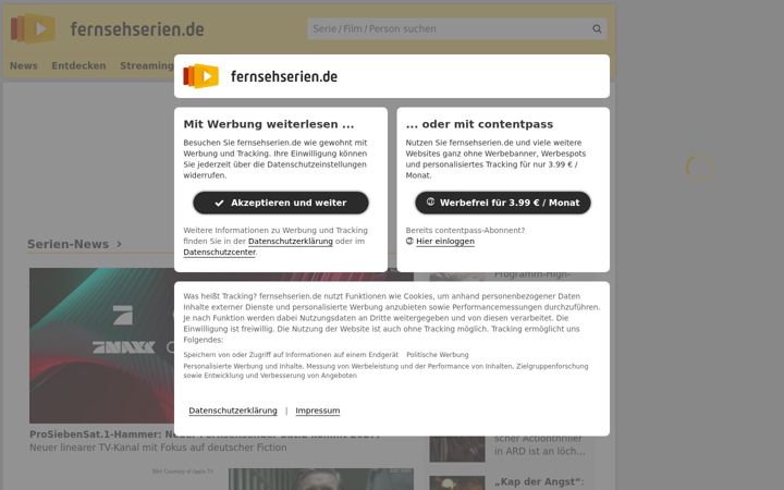Ekrano kopija fernsehserien.de