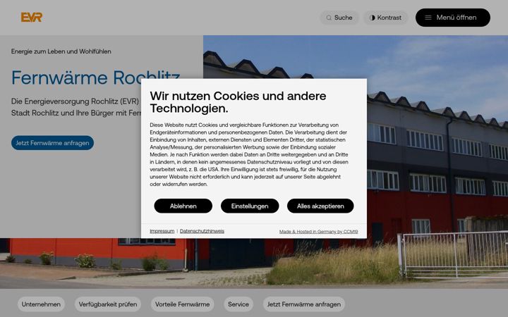 Screenshot of fernwaerme-rochlitz.de