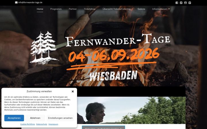 Screenshot of fernwander-tage.de