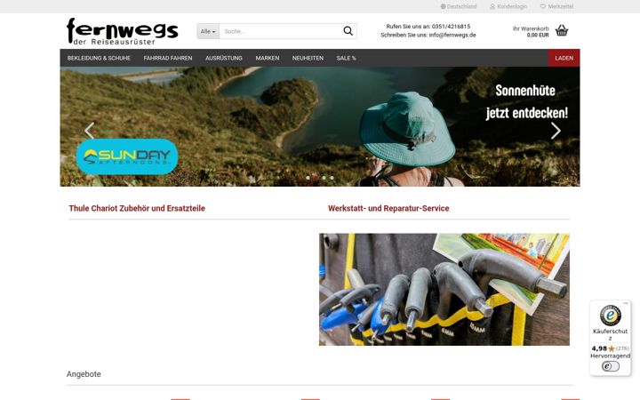 Screenshot of fernwegs.de