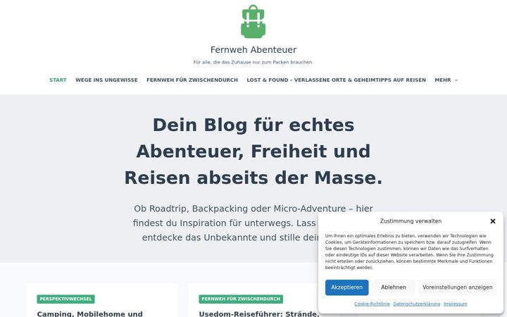 Screenshot of fernweh-abenteuer.de