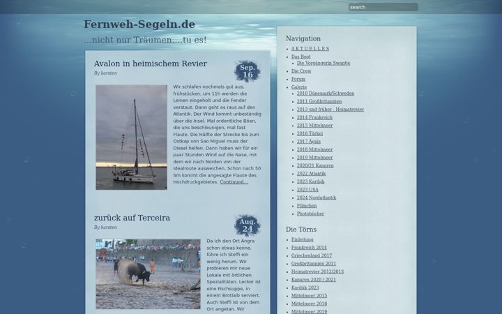 Screenshot of fernweh-segeln.de