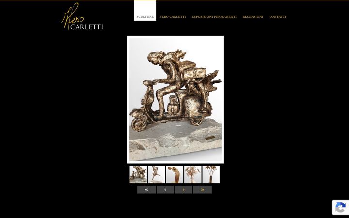 Screenshot of ferocarlettiscultore.com