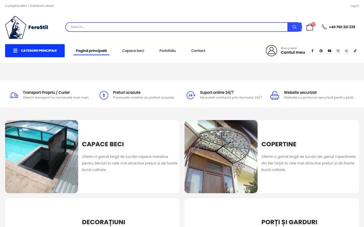 Screenshot of ferostilcosminele.com