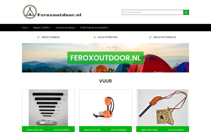 Screenshot of feroxoutdoor.nl