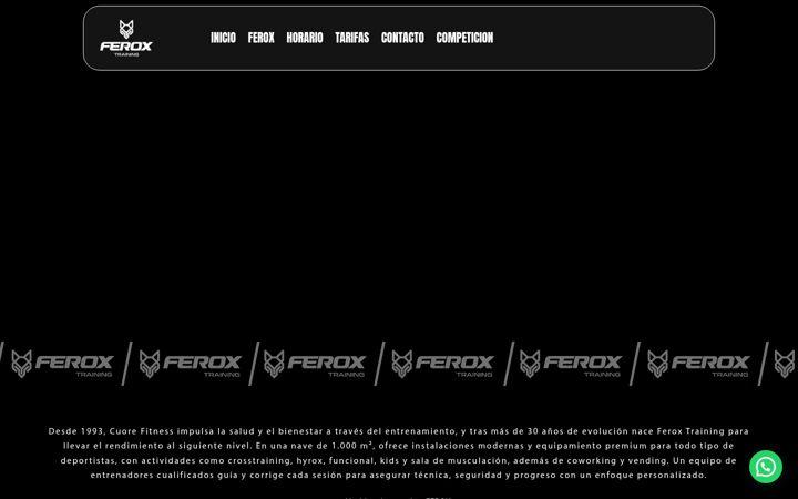 Screenshot of feroxtraining.com