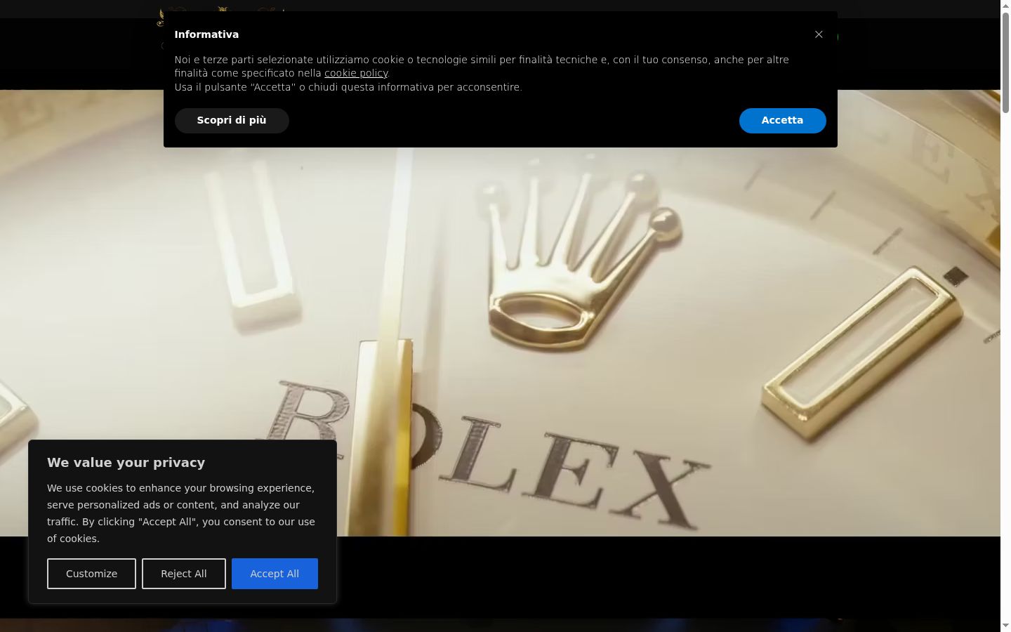 Captura de pantalla del banner de consentimiento mostrado antes de cualquier interacción
