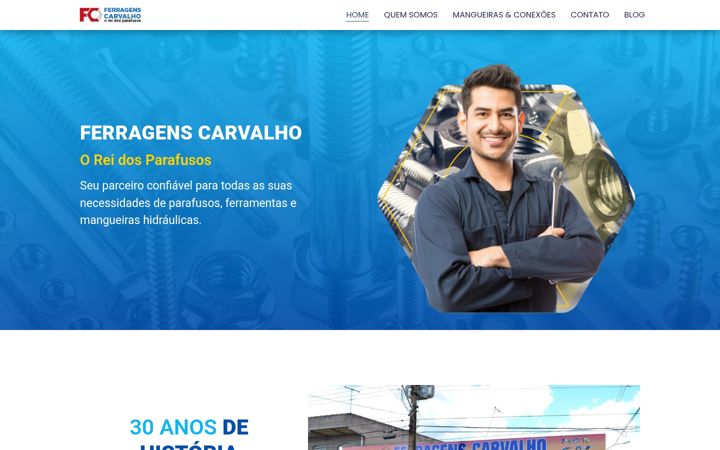 Screenshot of ferragenscarvalho.com.br