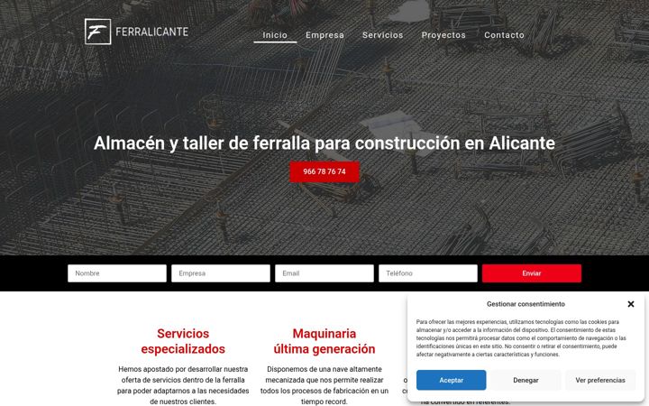 Screenshot ta' ferralicante.es