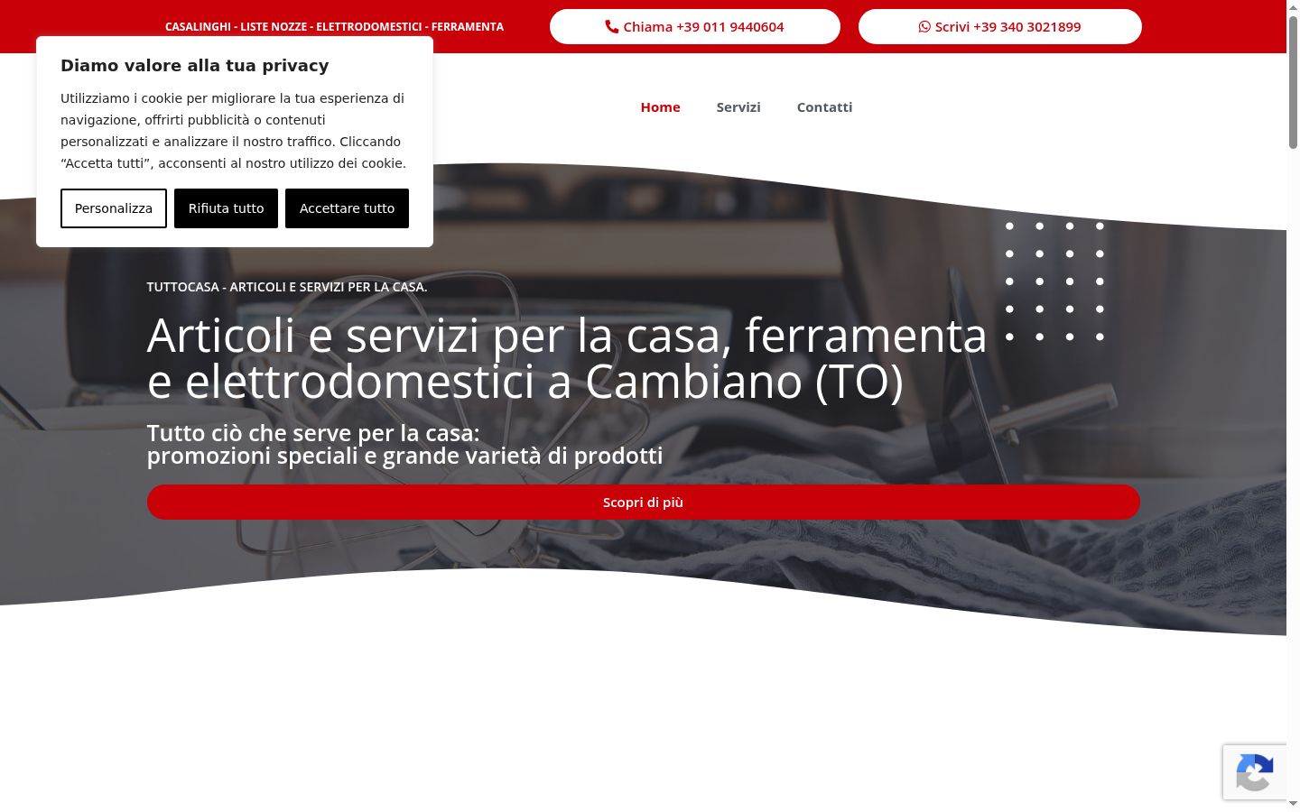 Screenshot tal-banner tal-kunsens muri qabel kwalunkwe interazzjoni