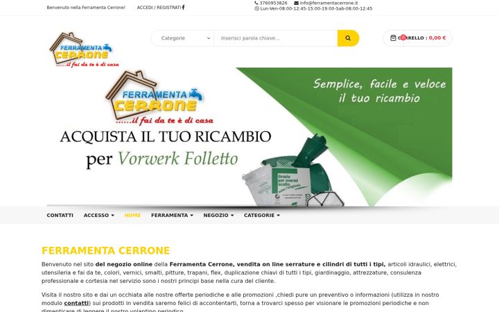 Screenshot of ferramentacerrone.it
