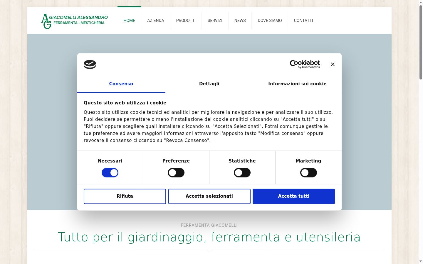 Snímka obrazovky banera súhlasu zobrazeného pred akoukoľvek interakciou